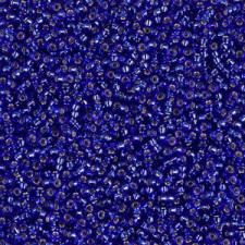 Miyuki rocailles Perlen 15/0 - Silverlined cobalt 15-20